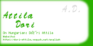 attila dori business card